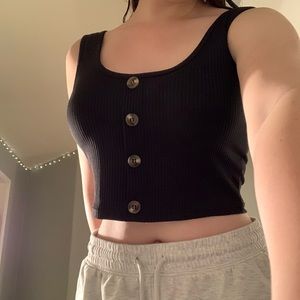 Black mini tank top